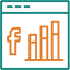 Icon represents how you can view Social Media Growth/Engagement on your Analytics Dashboard