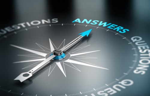 Compass pointing to the word ‘Answers’ indicating a business should answer customer questions online